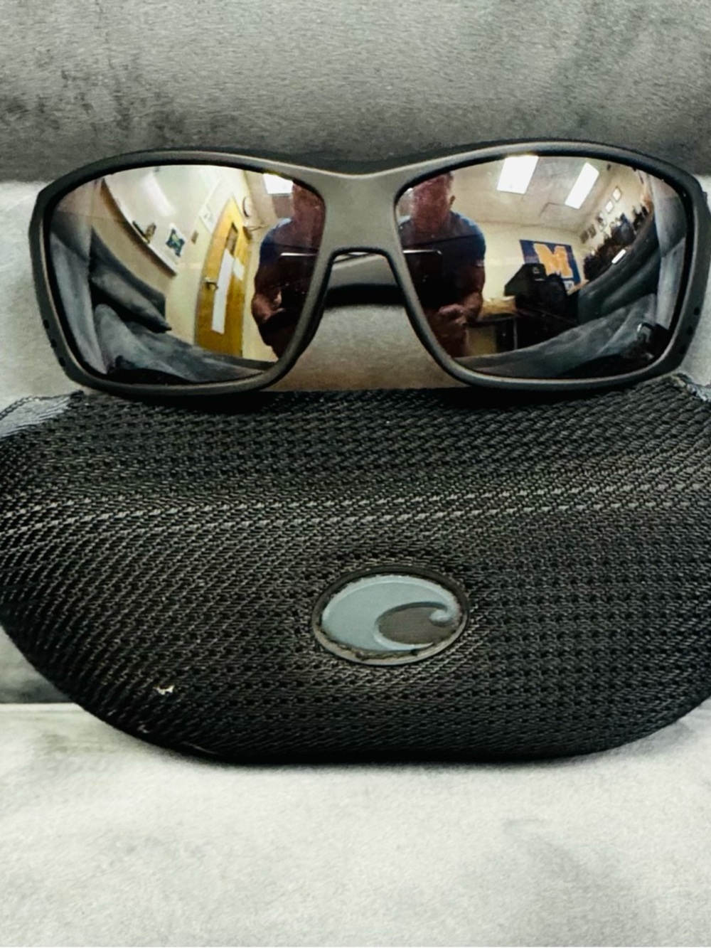 Costa Cat Cay Sunglasses in Black Frame with Silver/Amber Mirrored Lenses
